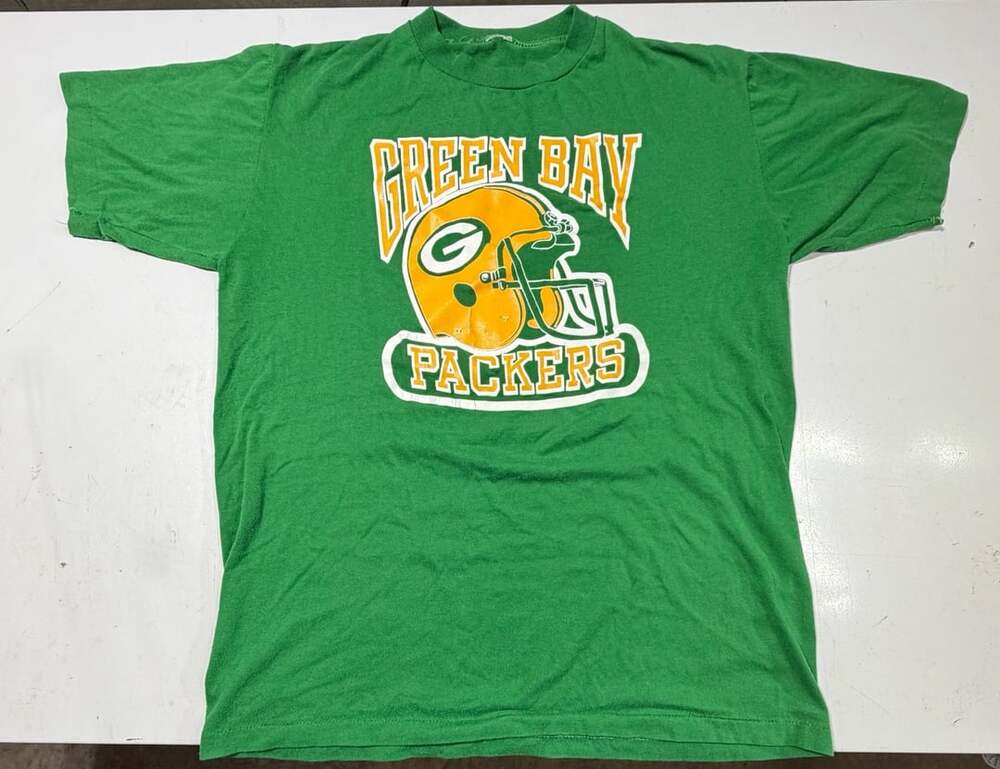 NFL Green Bay Packers T-Shirt Size Unk Green Vintage Football Tee Logo 7